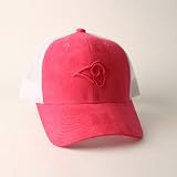 St. Louis Rams NFL Reebok Women's Pink & White Mesh Back Adjustable Hat