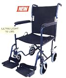 Aluminum Folding Transport Wheelchair / Color: Royal Blue