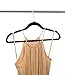 Popular Design Products 50 pc Premium Quality Black Velvet Hangers - Space Saving Thin Profile, Non-Slip Padded with Notched Shoulders for Dresses and Blouses - Strong Enough for Coats and Pants.