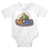 Onesie with zoo, feeding, tiger, bottle, attendant, cub