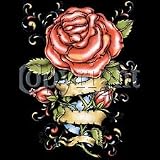 Rose~vintage Tattoo Womens Scoop Neck T-Shirt