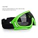 Freehawk Protective BMX Eyewear Goggles with Adjustable Strap for Hunting Riding BMX Cycling Motorcycling Climbing and Shooting (Green, Grey)