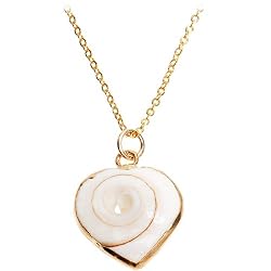 Swirl by the Sea Shell Heart Necklace