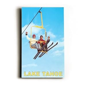 Couple on Ski Lift, Lake Tahoe , 12x8
