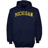Michigan Wolverines Navy Vertical Arch Hoody Sweatshirt