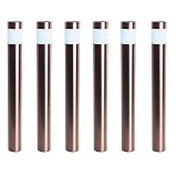 Westinghouse Solar Lighting 436096-65 Nashville 6 Piece Bollard Solar Light Set in Antique Copper
