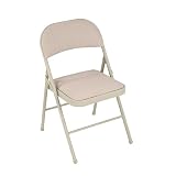 Deluxe Beige Padded Folding Chair