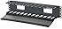 Panduit WMPF1E Horizontal Cable Manager, Black, 2 RU, Black