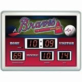 Atlanta Braves Clock - 14''x19'' Scoreboard