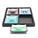 4 Piece Fish Square Stone Plate Set