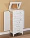Jewelry : Powell "Shabby Chic White" Sand-through Jewelry Armoire