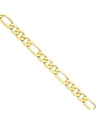 14k 8.75mm Concave Open Figaro Link Chain