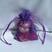 3x4 Mesh Fishnet Wedding Favor Gift Bags/Jewelry Pouches - Purple (10 Bags)
