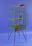 Polly's Pleasures Victorian Wrought Iron Bird Cage 22 X 17 Polly's Pleasures Victorian Wrought Iron Bird Cage 22 X 17