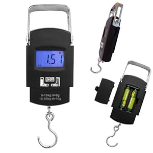 DIGITAL FISHING SCALES 50k CARP BASS TROUT SALMON FLY PIKE SALTWATER RIVER FISHING HANGING SCALES. FREE BATTERIES INCLUDED
