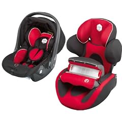 kiddy 41AMAZON01 Set Relax-Babyschale schwarz/rot + Kindersitz Energy Pro rot/schwarz