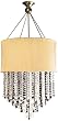 Maitland-Smith Silk Shade Black and White Crystal Pendant