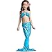 PGXT Girl's Kids Princess Mermaid Tail Sea-maid Bikini Swimwear Bathing Suit