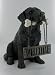 Black Lab Dog Welcome Statue Indoor Outdoor