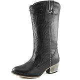 DailyShoes Women's Embroidered Legend Western Cowboy Knee High Boots