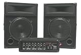 Nady MPM-4130 PA212 PA System with 4 Channel Powered Mixer and Two 12 Inch Speakers
