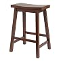 Winsome Saddle Seat 24-Inch Counter Stool, Walnut