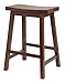 Winsome Saddle Seat 24-Inch Counter Stool, Walnut