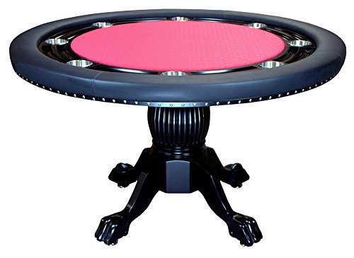 55 in. Poker Table with Red Surface