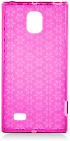For LG Spectrum 2/VS 930 Soft TPU SKIN Case Transparent Checker Pattern Pink