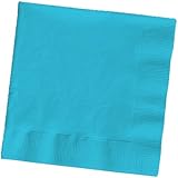 Creative Converting Touch of Color 2-Ply 50 Count Paper Lunch Napkins, Bermuda Blue