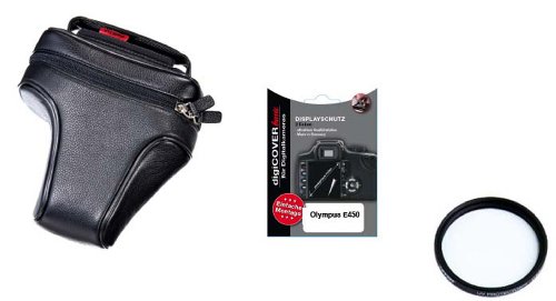 SLR-Schutzset Olympus E450 (digiEtui Ledertasche, Tiffen UV Filter, digiCover Display-Schu Preisvergleich