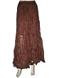 New Designer Fashion Skirts Burnt Umber 4 Tiered Cotton Long Skirts 38"