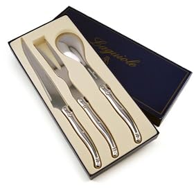 Buy Coutellerie Tarrerias-Bonjean Laguiole Carving Set Composed of 1 Carving Knife, 1 Carving Fork and... now!