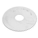 uxcell　スリットのこぎり 63mm x 0.8mm x 16mm　高速度鋼　72刃　切削工具 シルバートーン