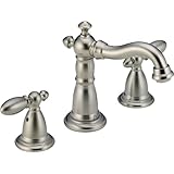 Delta Faucet 3555LFSS-216SS Victorian Two Handle Widespread Lavatory Faucet, Stainless
