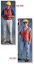 Reflective Safety Vests; Orange traffic safety vest, nylon mesh, 1.25" silver reflective stripe; Size 18" x 48" [PRICE is per EACH UNIT]