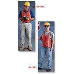 Reflective Safety Vests; Orange traffic safety vest, nylon mesh, 1.25