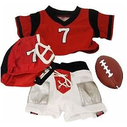 Red/White/Black Football Outfit for 14"-18" Make Your Own Stuffed Animals