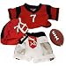 Red/White/Black Football Outfit for 14"-18" Make Your Own Stuffed Animals