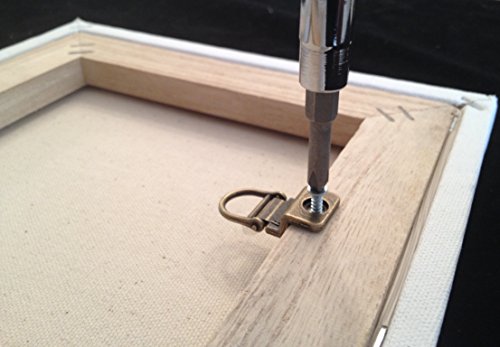 HangZ 11030 Canvas Flat Mount Wire 1-Hole D-Ring Picture Hanger Kit, 25lb