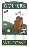 Golfer Welcome Sign-Home front Door Decor wall plaque patio patio decoration