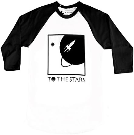 To The Stars Full Icon Unisex Raglan (X-Large, White/Black)