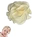 Toddler Carnation Wispy Clippy Hair Clip - Best No Slip Barrette for Fine Hair(TD8-Cream)