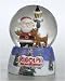 Pack of 6 Musical Rudolph & Santa Claus Christmas Snow Globe Glitterdomes