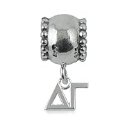 Delta Gamma Silver Daisy Charm Bead