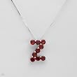 Necklace With 2.75ctw Genuine Garnets Made of 925 Sterling silver. Total item weight 5.0g Length 16in