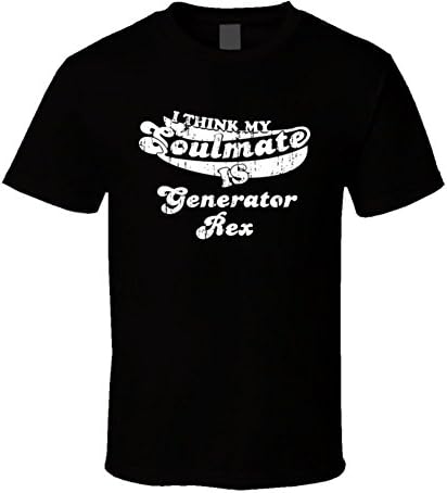 I Think My Soulmate is Generator Rex Christmas Gift Worn Look T Shirt M Black