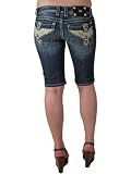41X7 X6wMUL. SL160  MISS ME JEANS FLOATING WING BERMUDA SHORTS IN DK 28C