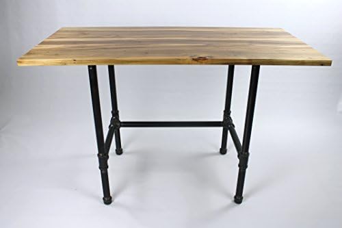 Wormy Maple Industrial Pipe Desk