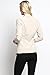TheMogan Women's Essential Ruched 3/4 Sleeve One Button Blazer Fitted Jacket